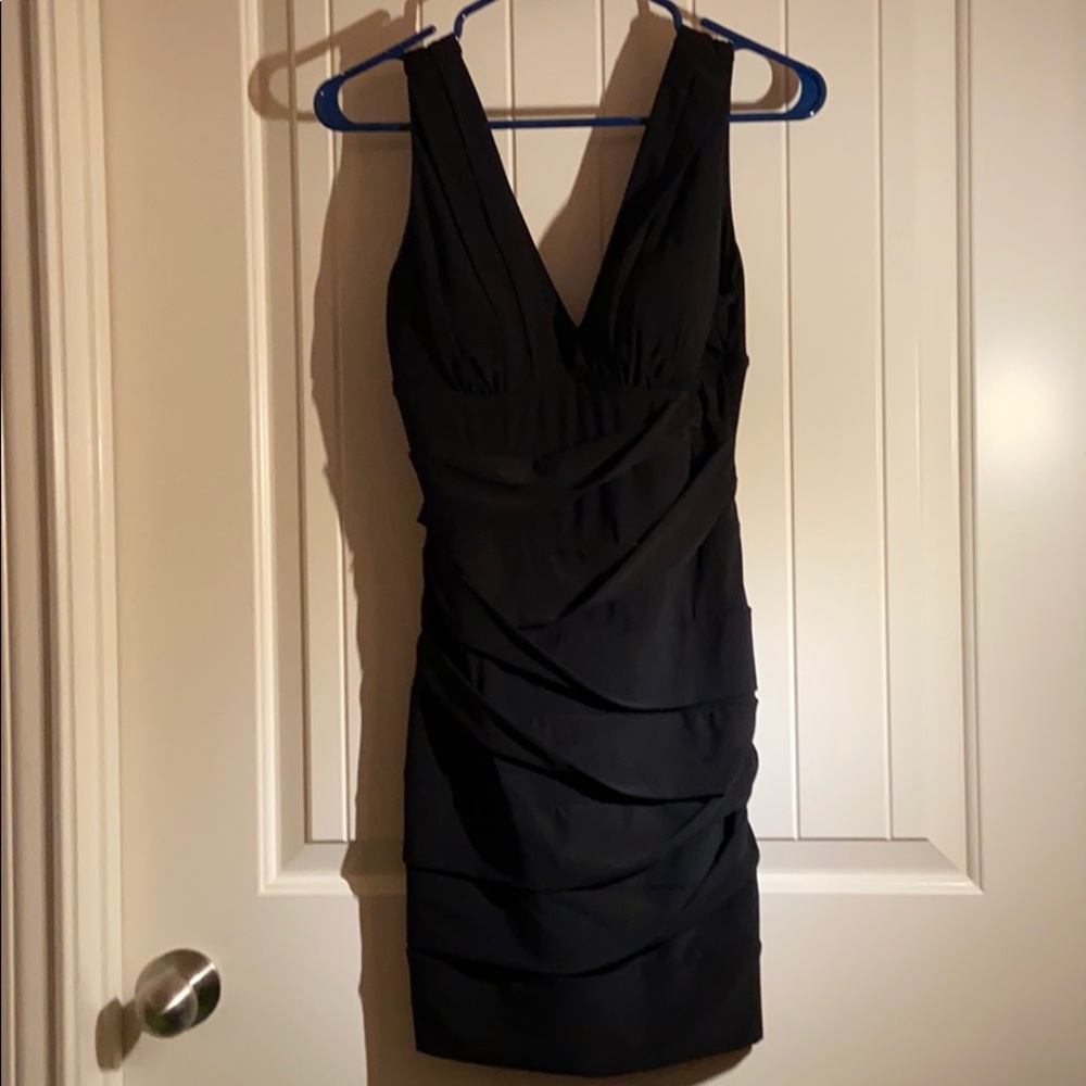 Slim fit black dress